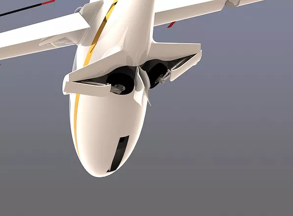Bottom view of Pegasus showing retractable landing gear Bottom view of Pegasus showing retractable landing gear